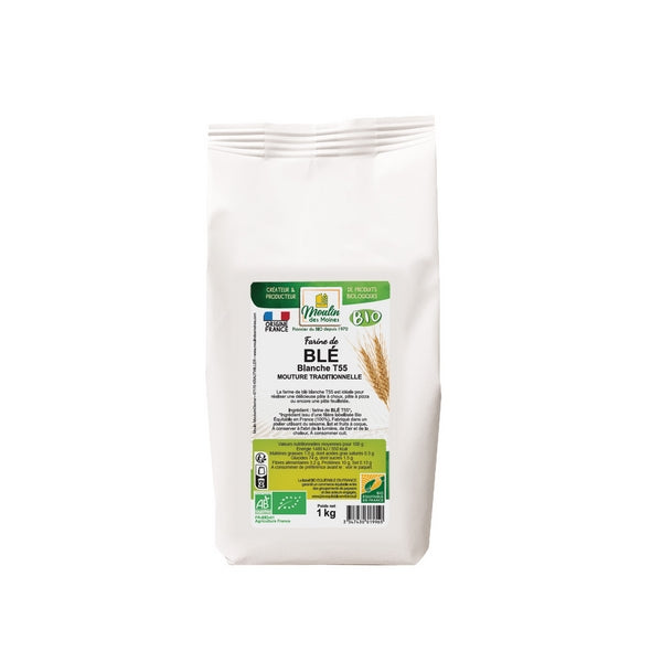 Farine de blé blanche t55  bio - 1